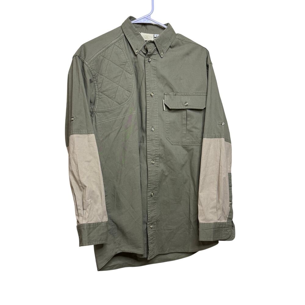 Tag Safari Hunting Shooter Shirt Men’s Sz M Padded Right Shoulder Outdoors D8